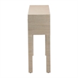 bali & pari Noah Grasscloth 2-Drawer Console Table Woven Texture Beige