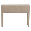 bali & pari Noah Grasscloth 2-Drawer Console Table Woven Texture Beige