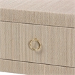 bali & pari Noah Grasscloth 2-Drawer Console Table Woven Texture Beige