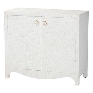 bali & pari Ximena Grasscloth Storage Cabinet 2-Door Woven Accent Cabinet