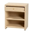 bali & pari William Grasscloth 1-Drawer Nightstand with Open Shelves