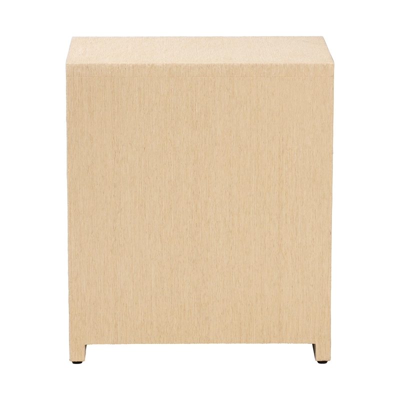 bali & pari William Grasscloth 1-Drawer Nightstand with Open Shelves