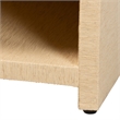bali & pari William Grasscloth 1-Drawer Nightstand with Open Shelves