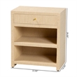 bali & pari William Grasscloth 1-Drawer Nightstand with Open Shelves