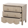bali & pari Umika Grasscloth Nightstand with Scalloped Base