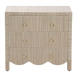 bali & pari Umika Grasscloth Nightstand with Scalloped Base