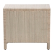 bali & pari Umika Grasscloth Nightstand with Scalloped Base