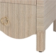 bali & pari Umika Grasscloth Nightstand with Scalloped Base