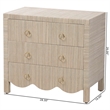 bali & pari Umika Grasscloth Nightstand with Scalloped Base