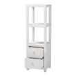 bali & pari Xavier Grasscloth Tall Storage Cabinet Woven Accent Tower Bookcase