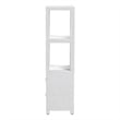 bali & pari Xavier Grasscloth Tall Storage Cabinet Woven Accent Tower Bookcase