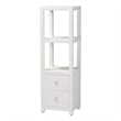 bali & pari Xavier Grasscloth Tall Storage Cabinet Woven Accent Tower Bookcase