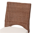 bali & pari Rivan Natural Rattan Dining Chair Handcrafted Wicker Accent Chair