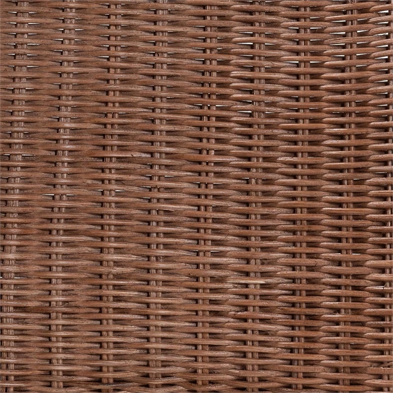 bali & pari Rivan Natural Rattan Dining Chair Handcrafted Wicker Accent Chair
