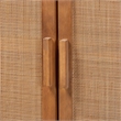bali & pari Sibu Storage Cabinet with Rattan Doors - Tall Accent Cabinet