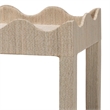 bali & pari Sebastian Grasscloth Scalloped End Table 2-Tier Accent Table Beige