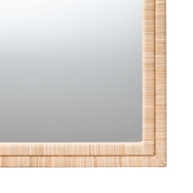 bali & pari Canan Grasscloth Wall Mirror Handwoven Rectangle Frame Accent Mirror