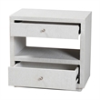 bali & pari Kai Grasscloth End Table 2-Drawer Accent Table or Nightstand