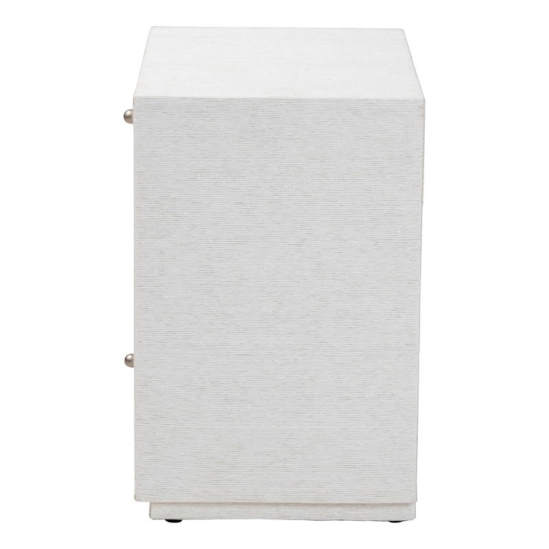 bali & pari Kai Grasscloth End Table 2-Drawer Accent Table or Nightstand