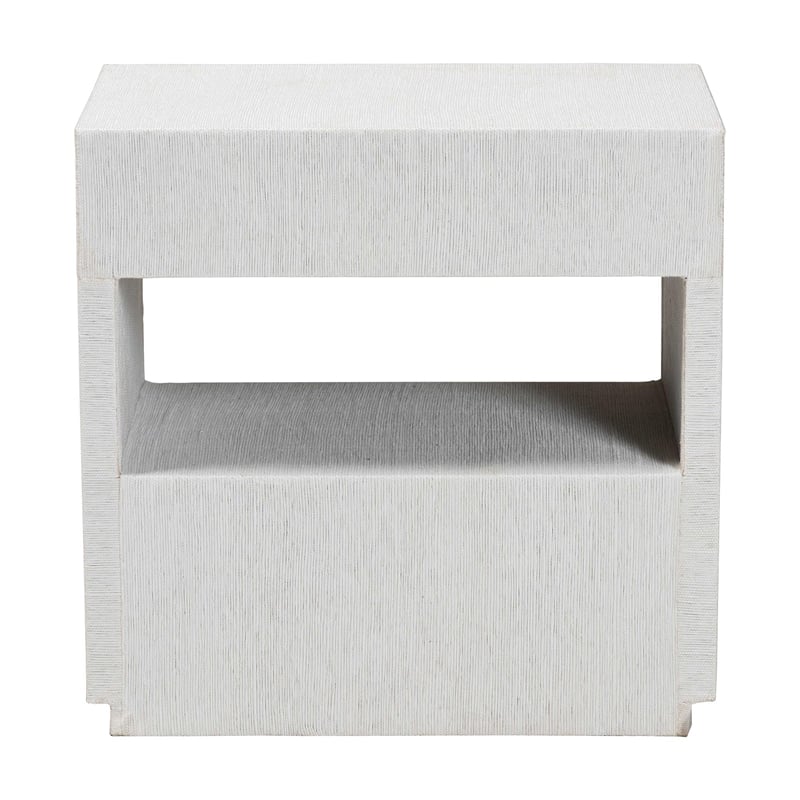 bali & pari Kai Grasscloth End Table 2-Drawer Accent Table or Nightstand