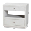bali & pari Kai Grasscloth End Table 2-Drawer Accent Table or Nightstand