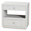 bali & pari Kai Grasscloth End Table 2-Drawer Accent Table or Nightstand