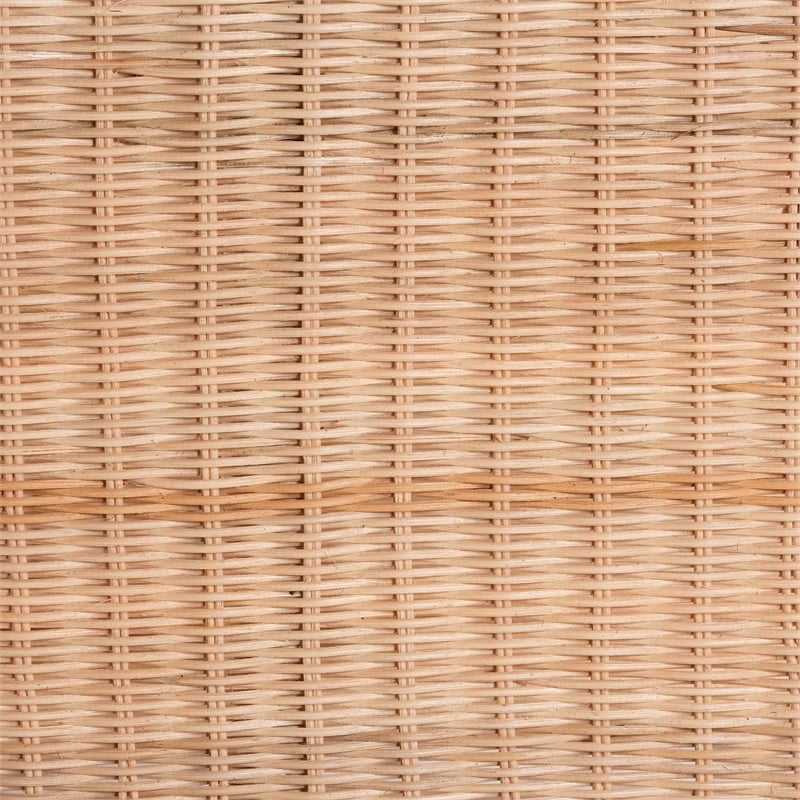 bali & pari Eloisa Natural Rattan End Table Handwoven Wicker 2-Tier Side Table