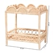 bali & pari Eloisa Natural Rattan End Table Handwoven Wicker 2-Tier Side Table