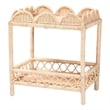 bali & pari Eloisa Natural Rattan End Table Handwoven Wicker 2-Tier Side Table