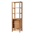 bali & pari Sibu Storage Cabinet with Rattan Door Tall Accent Display Tower
