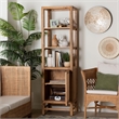 bali & pari Sibu Storage Cabinet with Rattan Door Tall Accent Display Tower