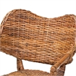 bali & pari Tara 2-Piece Natural Rattan Dining Chair Handwoven Wicker Armchair