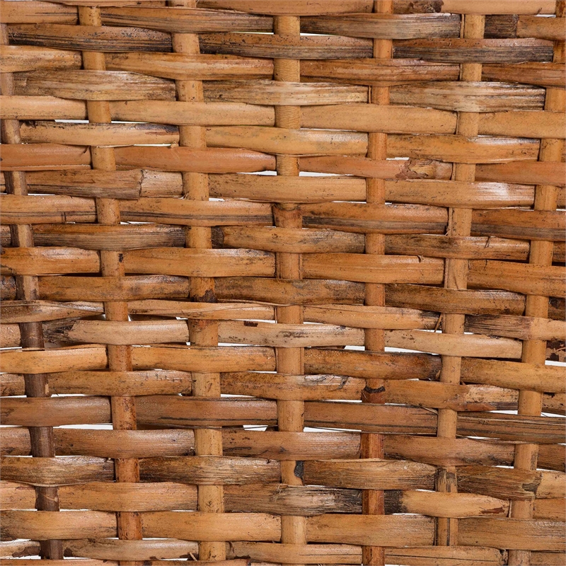 bali & pari Tara 2-Piece Natural Rattan Dining Chair Handwoven Wicker Armchair