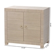 bali & pari Halen Natural Grasscloth Storage Cabinet Two-Door Console Storage