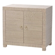 bali & pari Halen Natural Grasscloth Storage Cabinet Two-Door Console Storage
