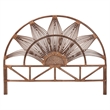 bali & pari Jasmine Natural Rattan Headboard with Sunburst Design Queen