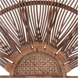 bali & pari Jasmine Natural Rattan Headboard with Sunburst Design Queen