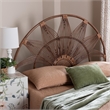 bali & pari Jasmine Natural Rattan Headboard with Sunburst Design Queen