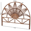 bali & pari Jasmine Natural Rattan Headboard with Sunburst Design Queen