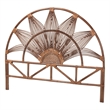 bali & pari Jasmine Natural Rattan Headboard with Sunburst Design Queen