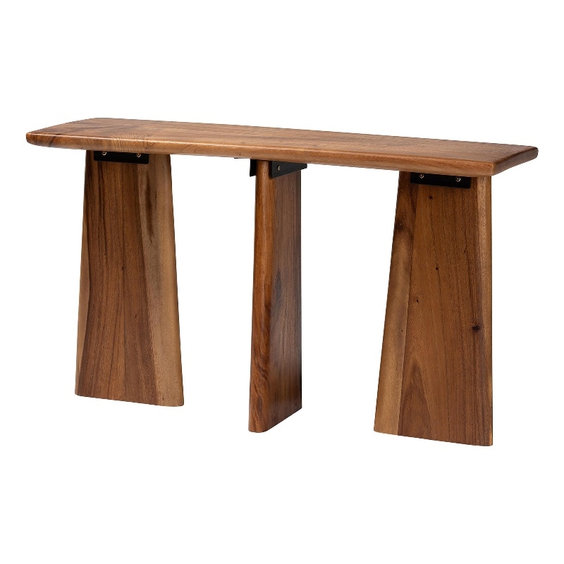 bali & pari Caruso Suar Wood Console Table Live Edge Statement Table