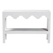 bali & pari Nolan Natural Grasscloth Console Table Two-Tier Entryway Table