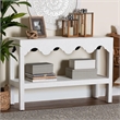 bali & pari Nolan Natural Grasscloth Console Table Two-Tier Entryway Table