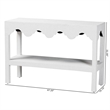 bali & pari Nolan Natural Grasscloth Console Table Two-Tier Entryway Table