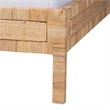 bali & pari Kalimantan Natural Rattan Bed Coastal Boho Style Queen