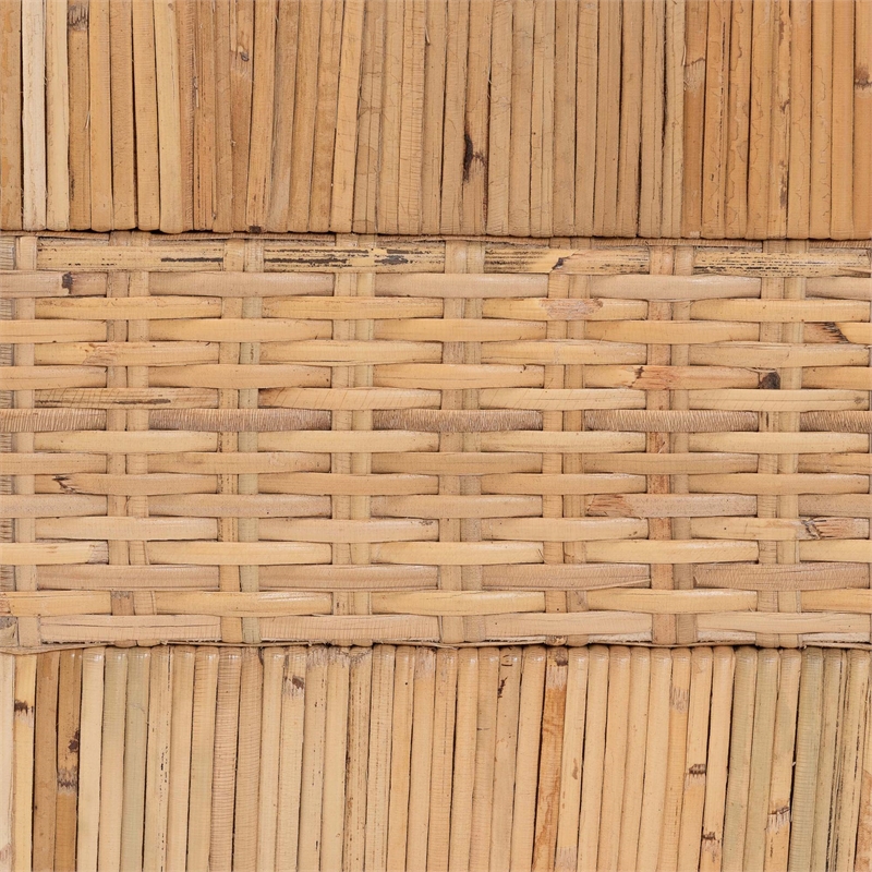 bali & pari Kalimantan Natural Rattan Bed Coastal Boho Style Queen