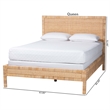 bali & pari Kalimantan Natural Rattan Bed Coastal Boho Style Queen