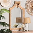 bali & pari Creusa Natural Rattan Wall Mirror Handwoven Arched Mirror