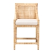 bali & pari Alexis Natural Rattan Counter Stool - Handcrafted Counter Chair