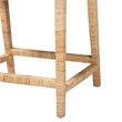 bali & pari Alexis Natural Rattan Counter Stool - Handcrafted Counter Chair